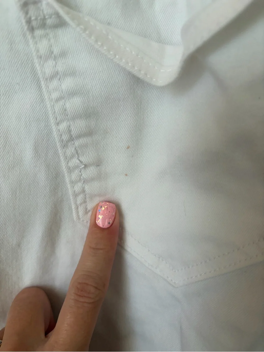 Jessica Simpson White Distressed Maternity Jeans with Nude Support Panel